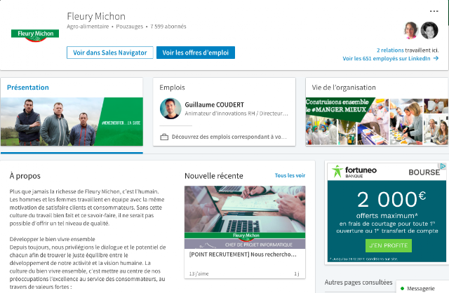 Linkedin Fleury Michon